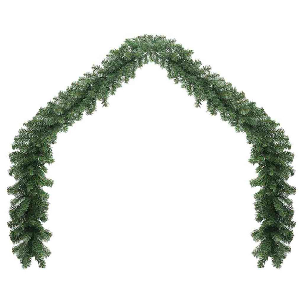 Produktbild för Julgirlander 2 pcs Grön 20 m PVC