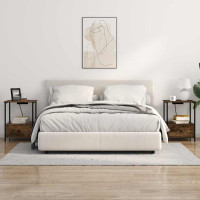 Produktbild för Nattduksbord 2 pcs Rökt ek 42 x 41 x 56 cm Konstruerat trä