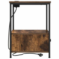 Produktbild för Nattduksbord 2 pcs Rökt ek 42 x 41 x 56 cm Konstruerat trä