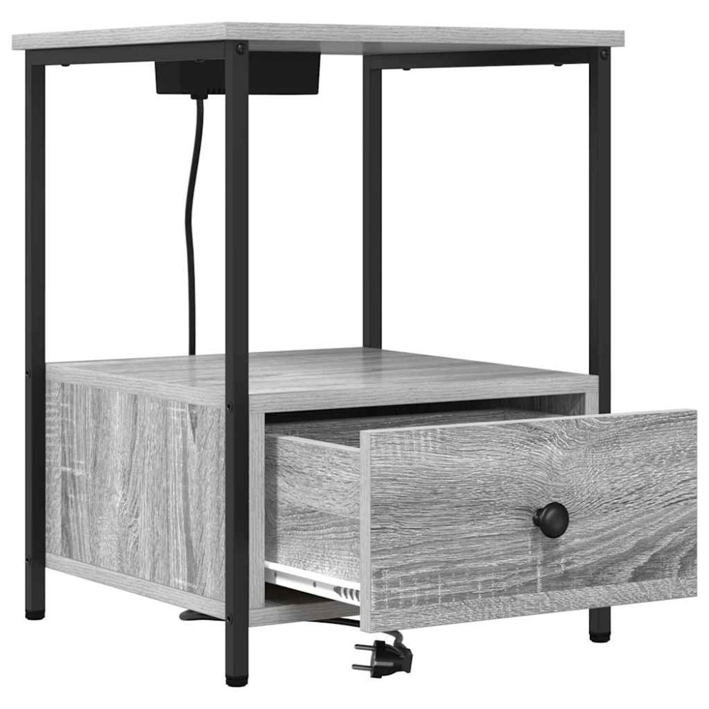 Produktbild för Nattduksbord 2 pcs Grå Sonoma 42 x 41 x 56 cm Konstruerat trä