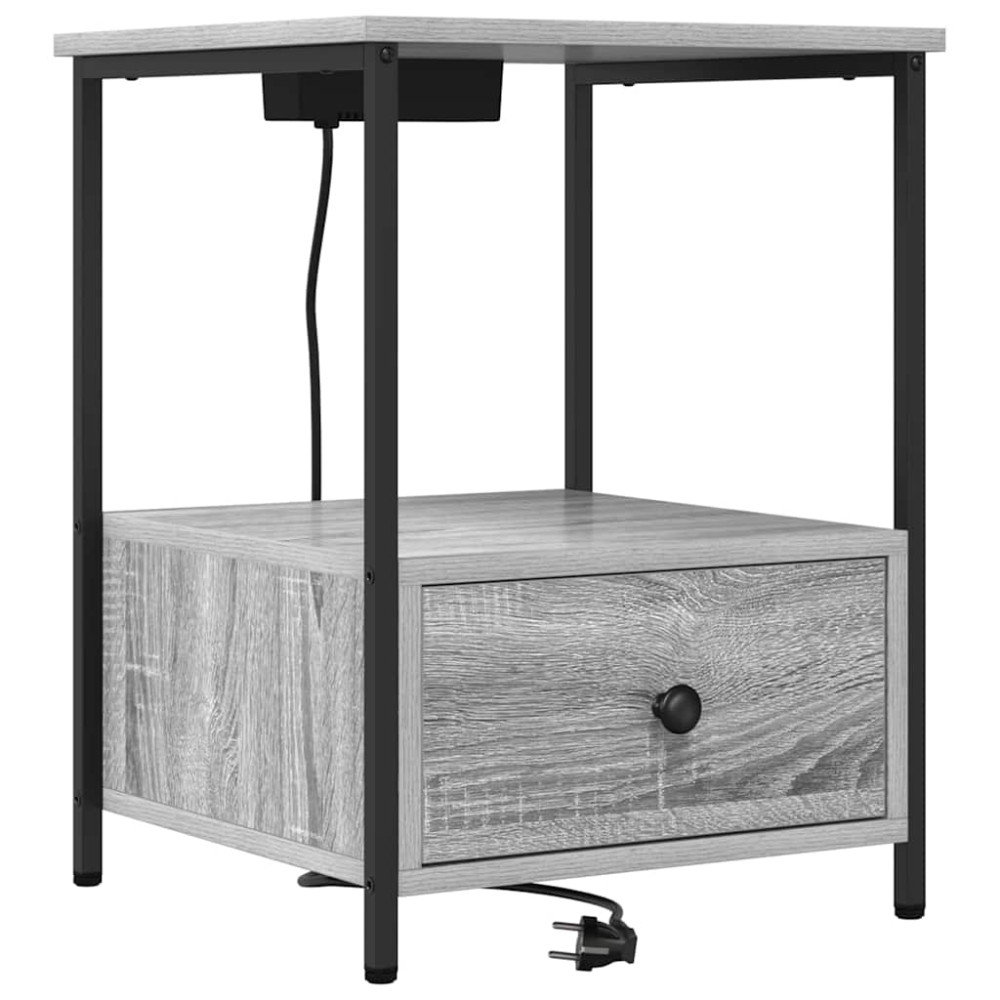 Produktbild för Nattduksbord 2 pcs Grå Sonoma 42 x 41 x 56 cm Konstruerat trä