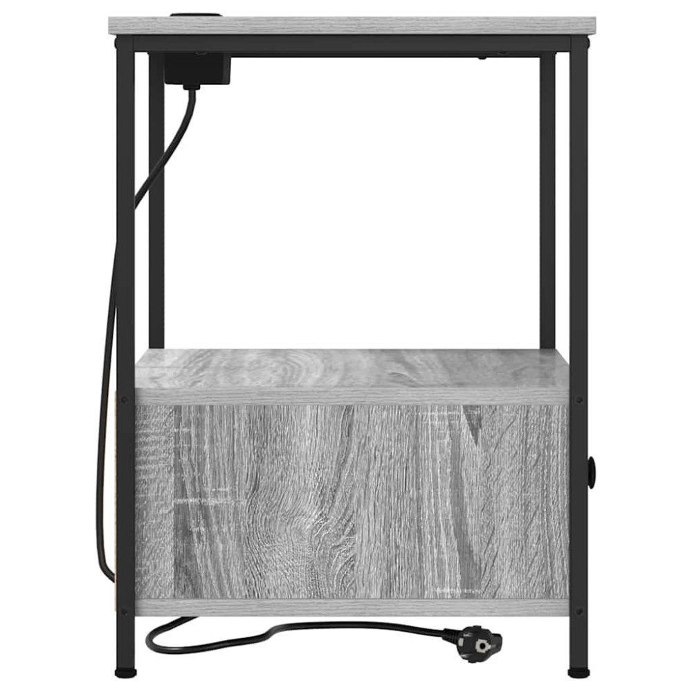 Produktbild för Nattduksbord 2 pcs Grå Sonoma 42 x 41 x 56 cm Konstruerat trä