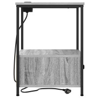 Produktbild för Nattduksbord 2 pcs Grå Sonoma 42 x 41 x 56 cm Konstruerat trä