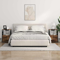 Produktbild för Nattduksbord 2 pcs Rökt ek 40 x 31 x 60 cm Konstruerat trä