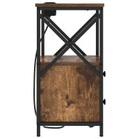 Produktbild för Nattduksbord 2 pcs Rökt ek 40 x 31 x 60 cm Konstruerat trä