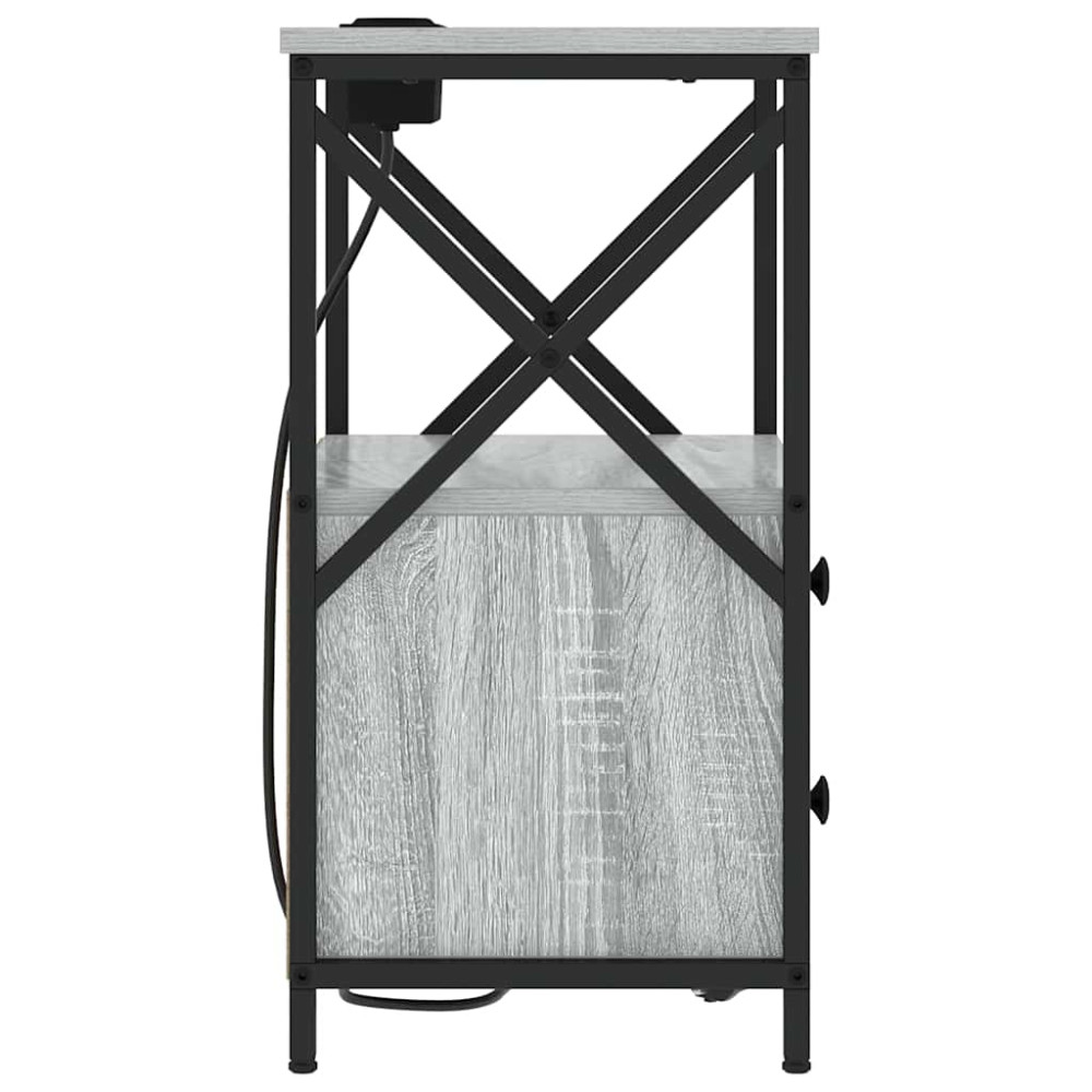 Produktbild för Nattduksbord 2 pcs Grå Sonoma 40 x 31 x 60 cm Konstruerat trä