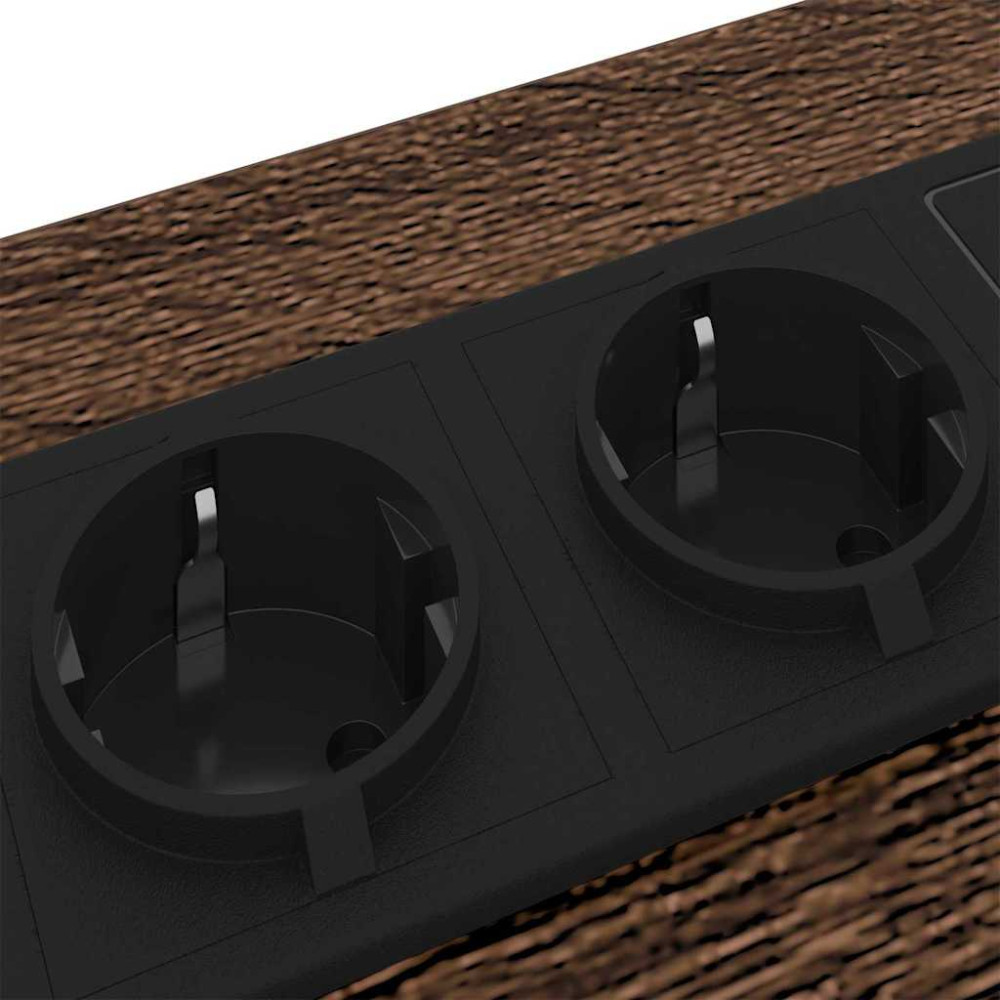 Produktbild för Nattduksbord 2 pcs Brun Ek 40 x 31 x 60 cm Konstruerat trä