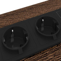 Produktbild för Nattduksbord 2 pcs Brun Ek 40 x 31 x 60 cm Konstruerat trä