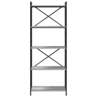 Produktbild för Hyllsystem Grå sonoma 60 x 30 x 155 cm Konstruerat trä