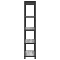 Produktbild för Hyllsystem Grå sonoma 60 x 30 x 155 cm Konstruerat trä
