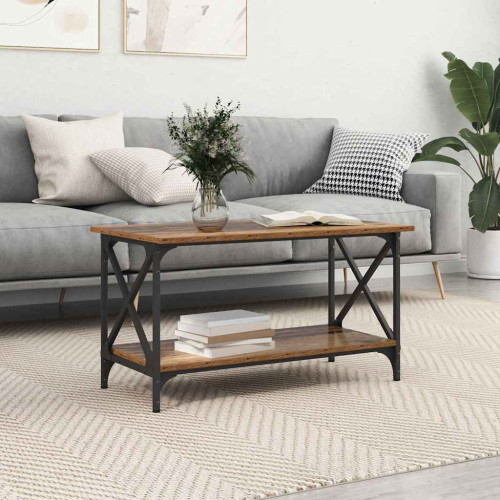 vidaXL Kaffeebord Gammalt trä 80 x 45 x 45.5 cm Konstruerat trä
