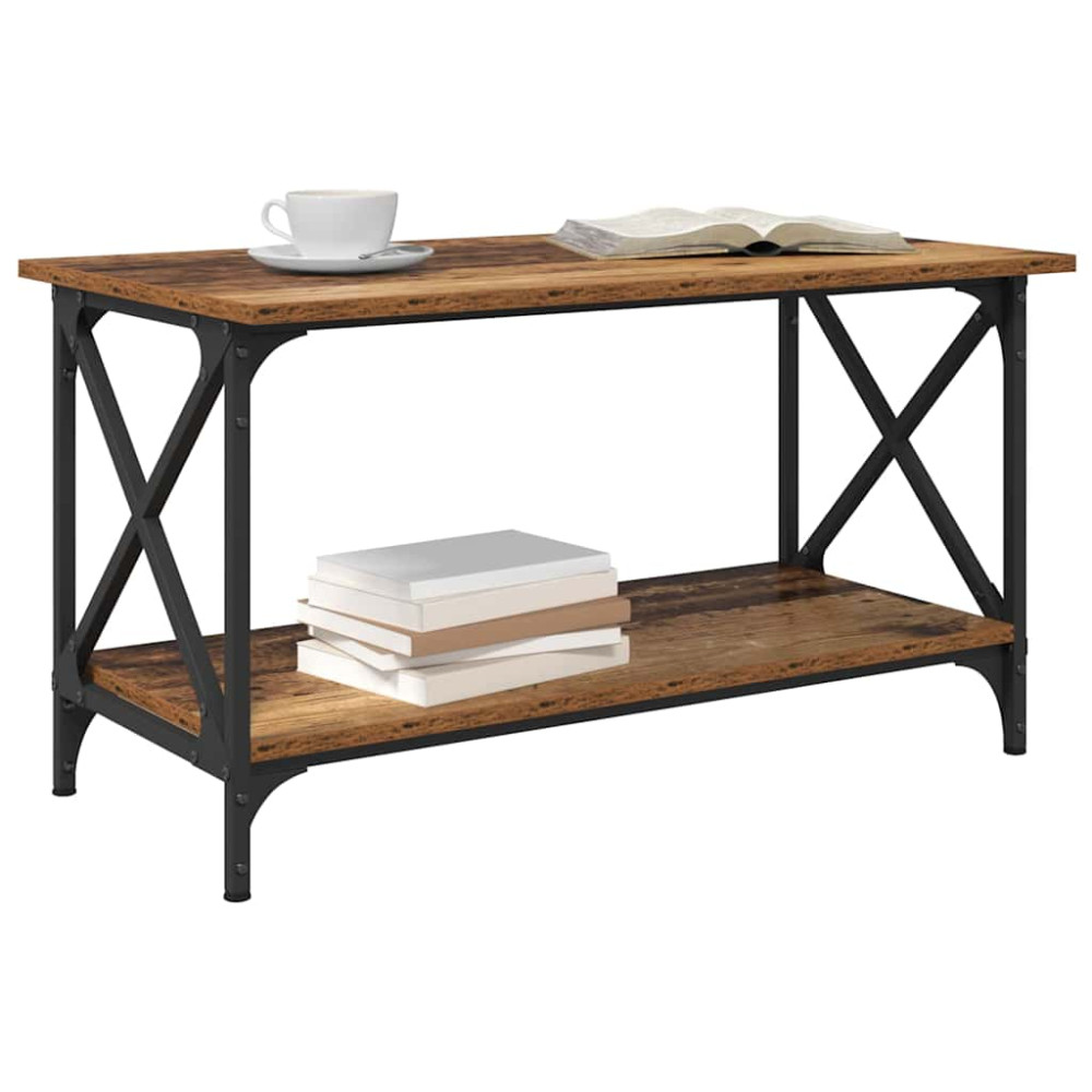 Produktbild för Kaffeebord Gammalt trä 80 x 45 x 45.5 cm Konstruerat trä
