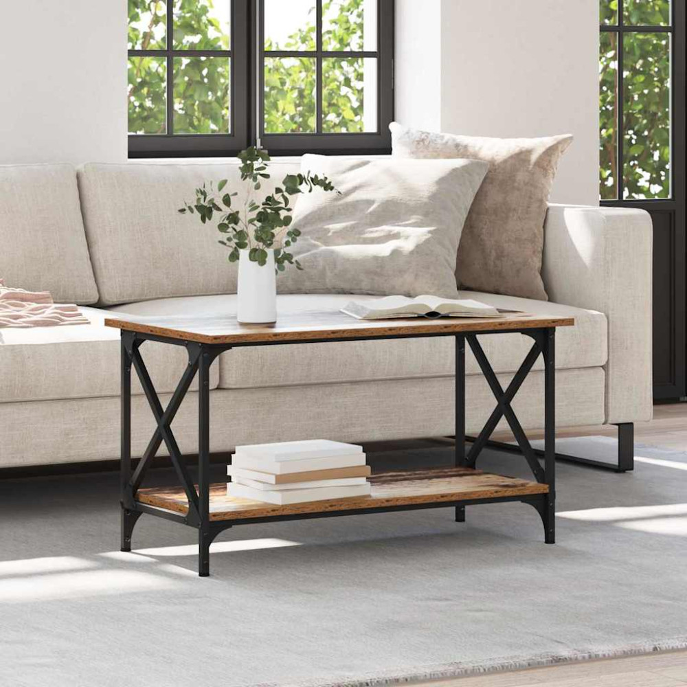 Produktbild för Kaffeebord Gammalt trä 80 x 45 x 45.5 cm Konstruerat trä