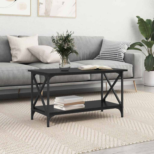 vidaXL Kaffeebord Svart ek 80 x 45 x 45.5 cm Konstruerat trä