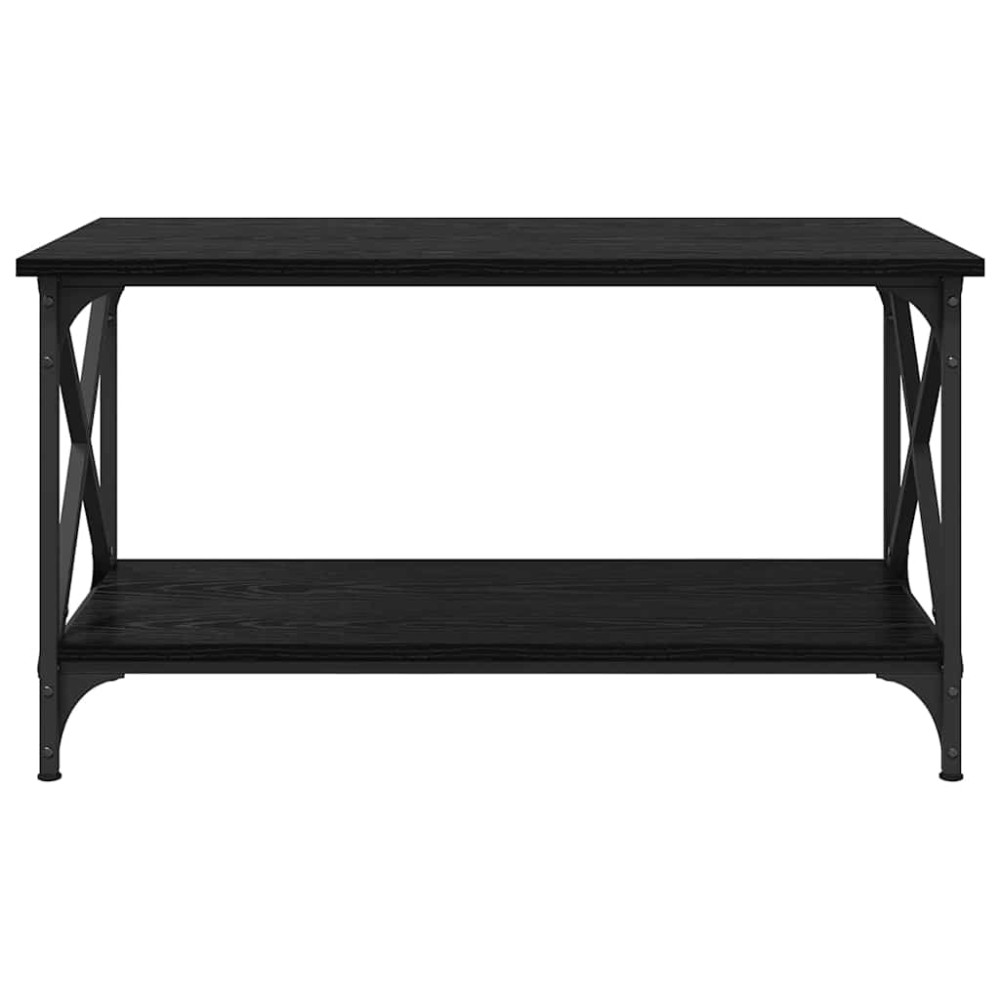 Produktbild för Kaffeebord Svart ek 80 x 45 x 45.5 cm Konstruerat trä