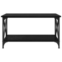Produktbild för Kaffeebord Svart ek 80 x 45 x 45.5 cm Konstruerat trä