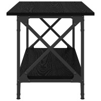 Produktbild för Kaffeebord Svart ek 80 x 45 x 45.5 cm Konstruerat trä