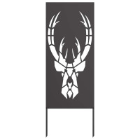 Produktbild för Trädgårds integritetsskärm Svart 50 x 140 cm Kallvalsat stål
