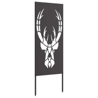 Produktbild för Trädgårds integritetsskärm Svart 50 x 140 cm Kallvalsat stål