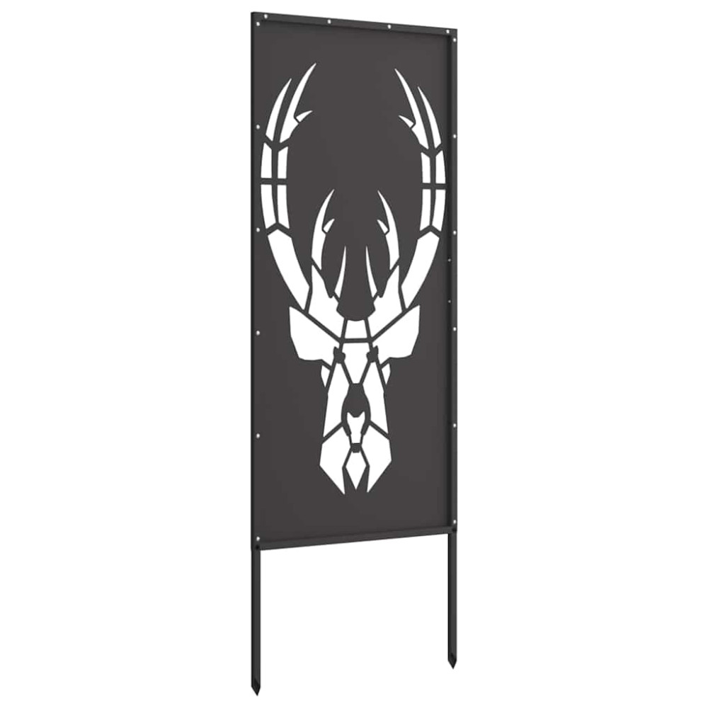 Produktbild för Trädgårds integritetsskärm Svart 50 x 140 cm Kallvalsat stål