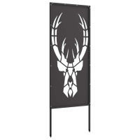 Produktbild för Trädgårds integritetsskärm Svart 50 x 140 cm Kallvalsat stål