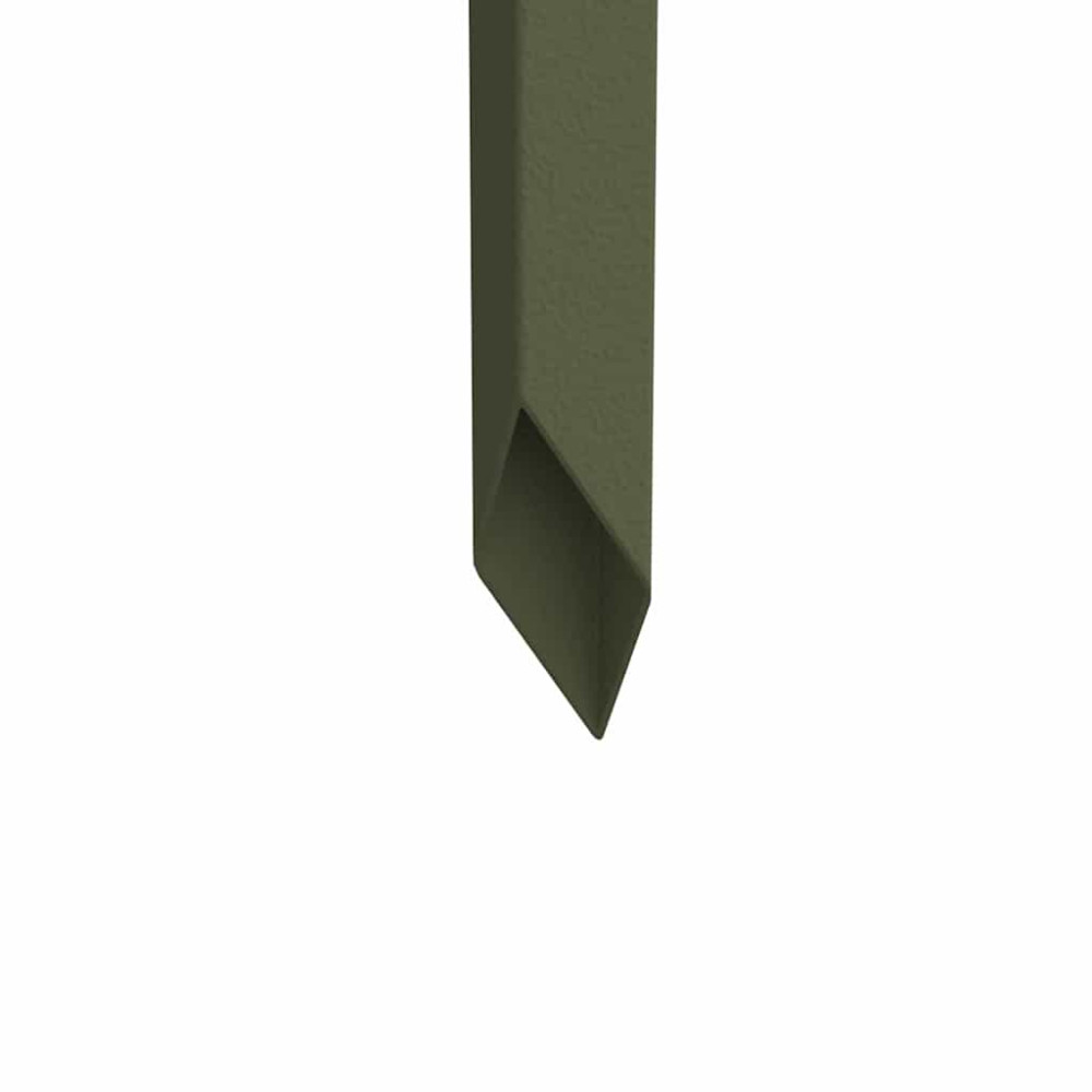 Produktbild för Trädgårds integritetsskärm Olivgrön 50 x 140 cm Kallvalsat stål