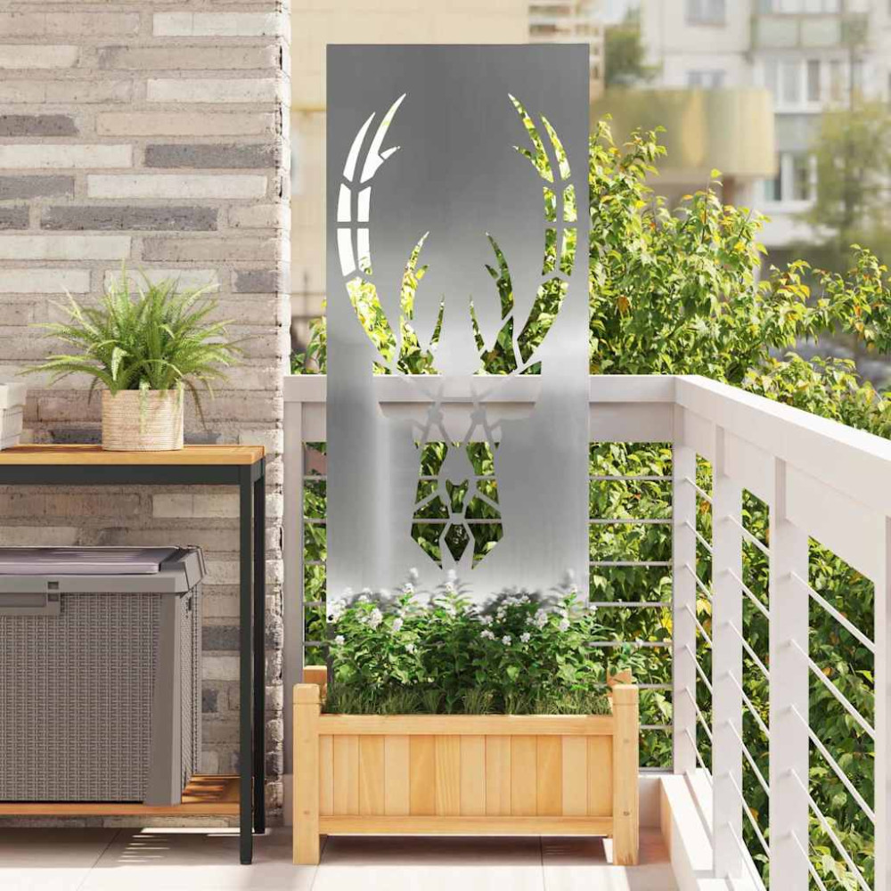 Produktbild för Trädgårds integritetsskärm Silver 50 x 140 cm Galvaniserat stål