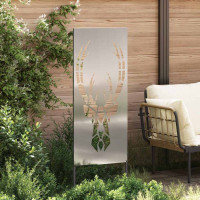 Produktbild för Trädgårds integritetsskärm Silver 50 x 140 cm Galvaniserat stål