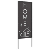 Produktbild för Trädgårds integritetsskärm Svart 50 x 140 cm Kallvalsat stål