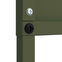 Produktbild för Trädgårds integritetsskärm Olivgrön 50 x 140 cm Kallvalsat stål