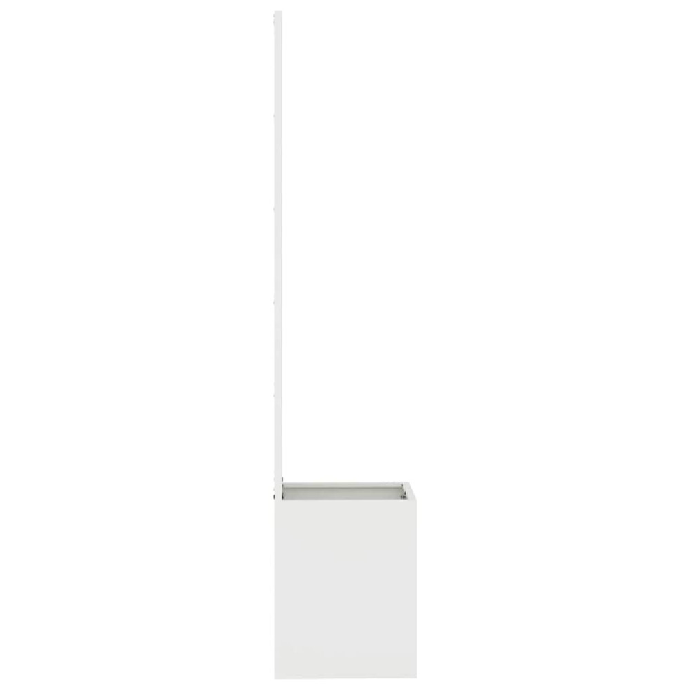 Produktbild för Trädgårds integritetsskärm Vit 32 x 150 cm Kallvalsat stål
