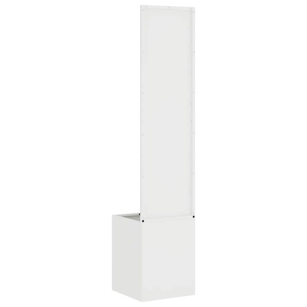 Produktbild för Trädgårds integritetsskärm Vit 32 x 150 cm Kallvalsat stål
