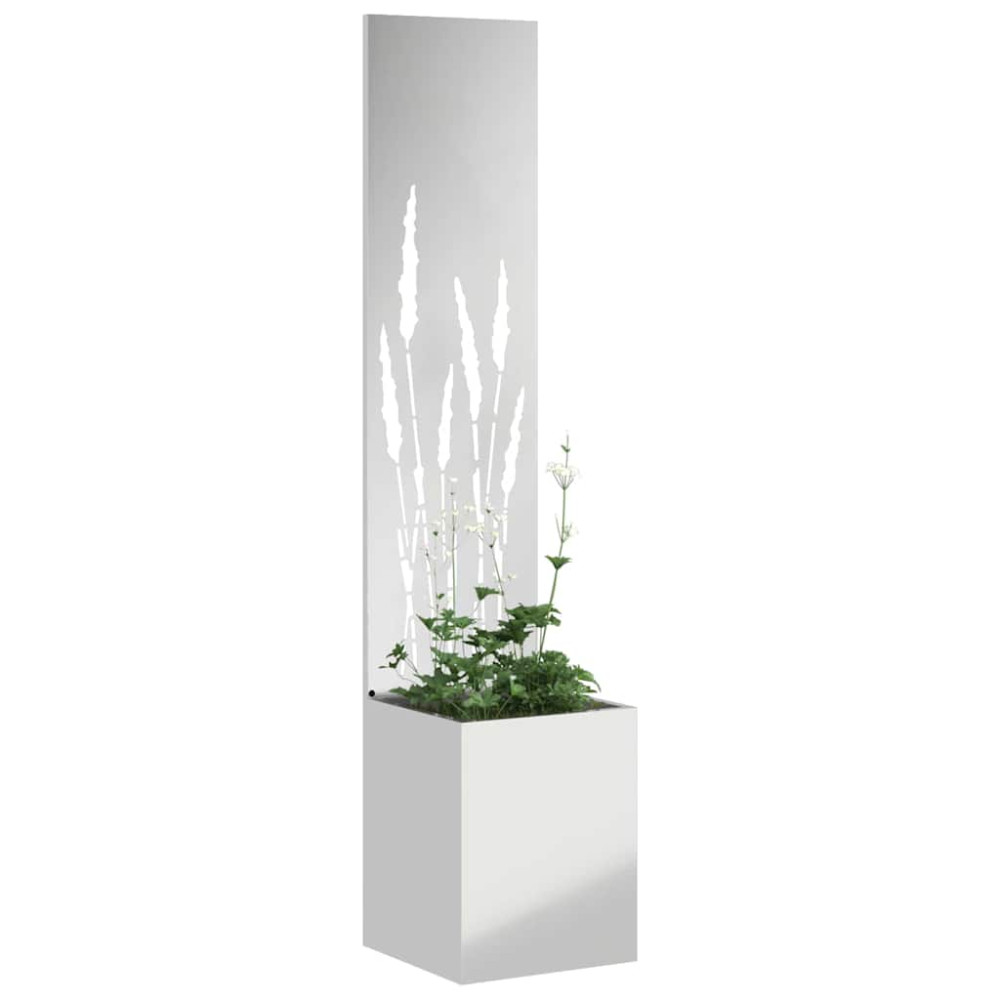 Produktbild för Trädgårds integritetsskärm Silver 32 x 150 cm Galvaniserat stål