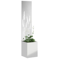 Produktbild för Trädgårds integritetsskärm Silver 32 x 150 cm Galvaniserat stål