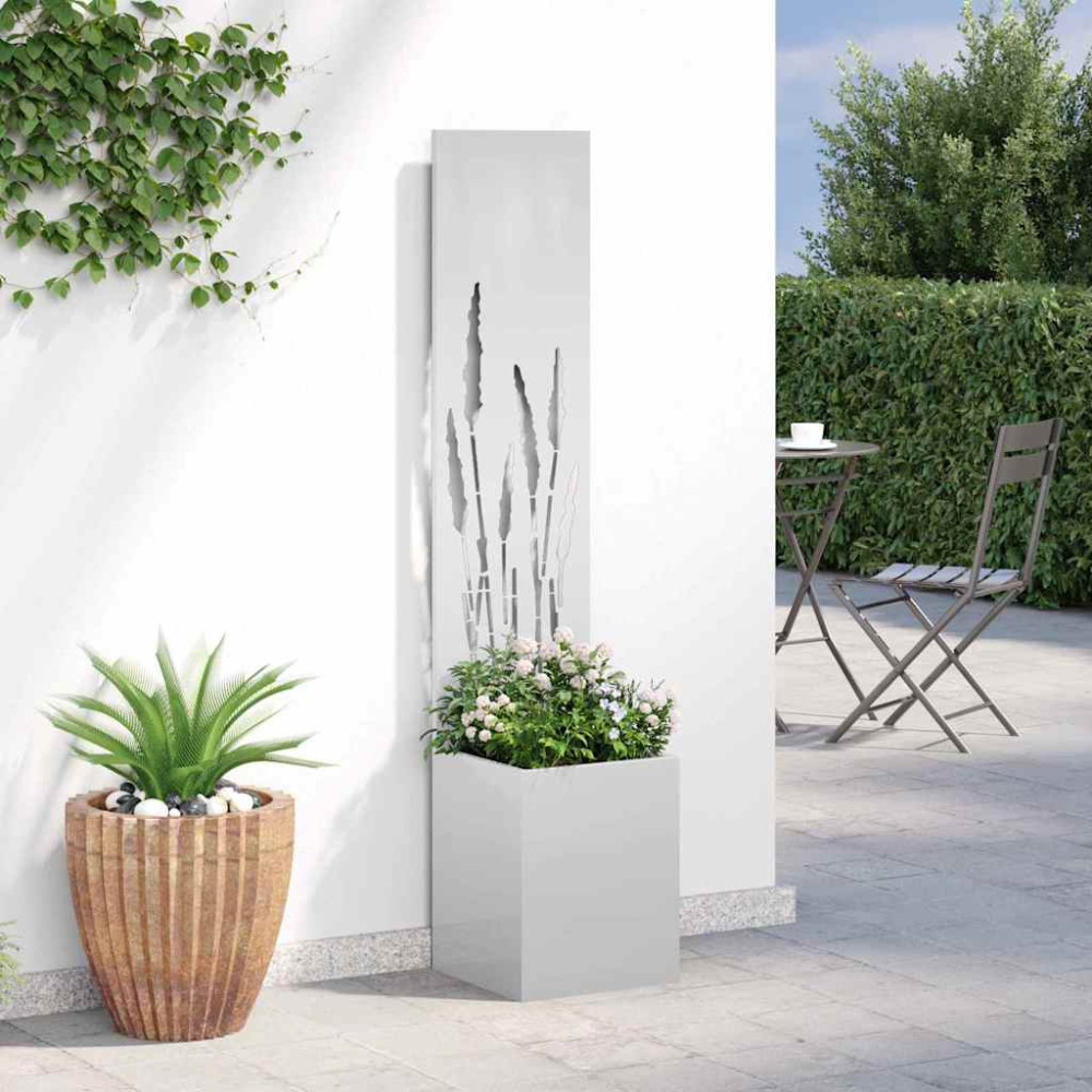 Produktbild för Trädgårds integritetsskärm Silver 32 x 150 cm Galvaniserat stål