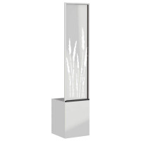 Produktbild för Trädgårds integritetsskärm Silver 32 x 150 cm Galvaniserat stål
