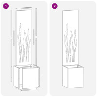 Produktbild för Trädgårds integritetsskärm Silver 32 x 150 cm Galvaniserat stål