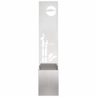Produktbild för Trädgårds integritetsskärm Silver 32 x 150 cm Rostfritt stål