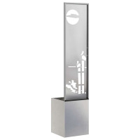 Produktbild för Trädgårds integritetsskärm Silver 32 x 150 cm Rostfritt stål