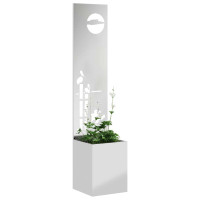 Produktbild för Trädgårds integritetsskärm Silver 32 x 150 cm Galvaniserat stål