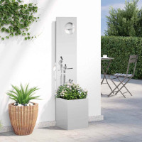 Produktbild för Trädgårds integritetsskärm Silver 32 x 150 cm Galvaniserat stål