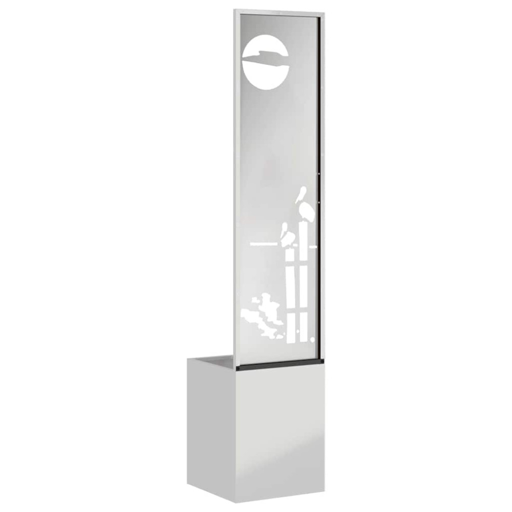 Produktbild för Trädgårds integritetsskärm Silver 32 x 150 cm Galvaniserat stål