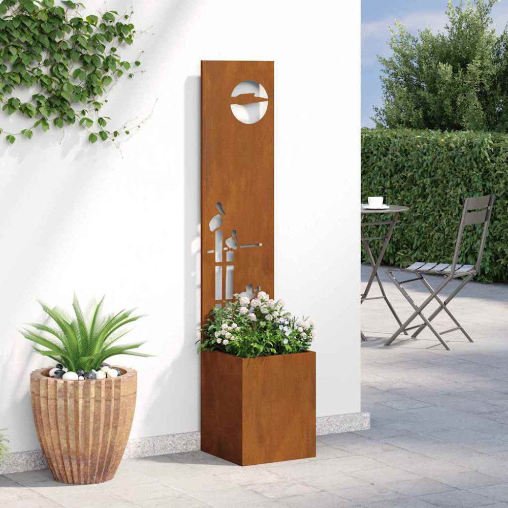 Produktbild för Trädgårds integritetsskärm Rostig 32 x 150 cm cortenstål