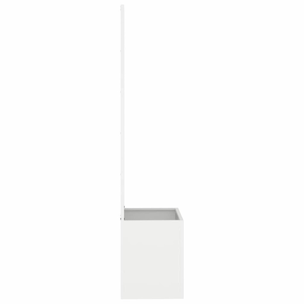 Produktbild för Trädgårds integritetsskärm Vit 50 x 150 cm Kallvalsat stål