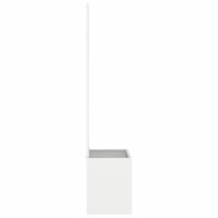Produktbild för Trädgårds integritetsskärm Vit 50 x 150 cm Kallvalsat stål