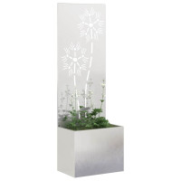 Produktbild för Trädgårds integritetsskärm Silver 50 x 150 cm Rostfritt stål