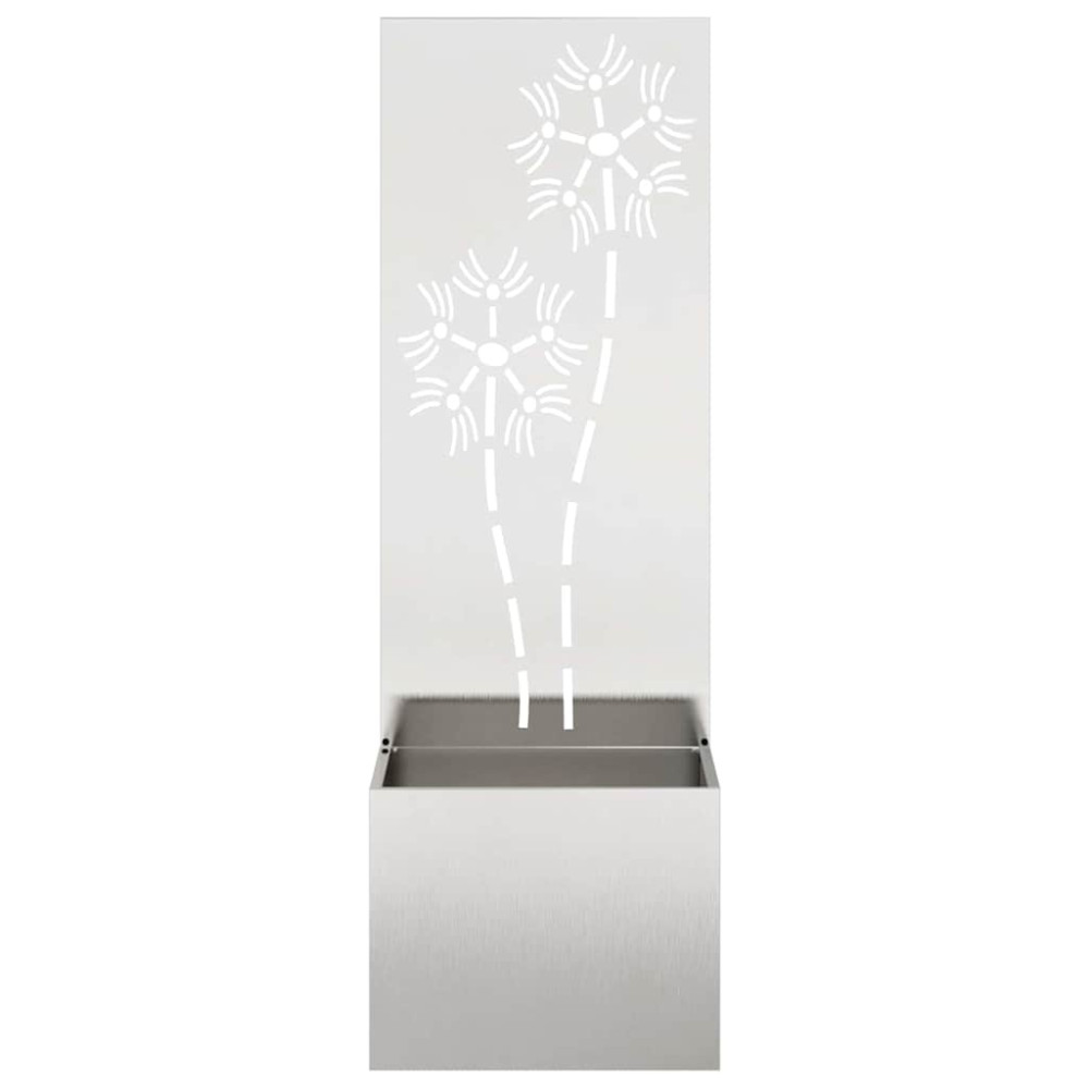 Produktbild för Trädgårds integritetsskärm Silver 50 x 150 cm Rostfritt stål