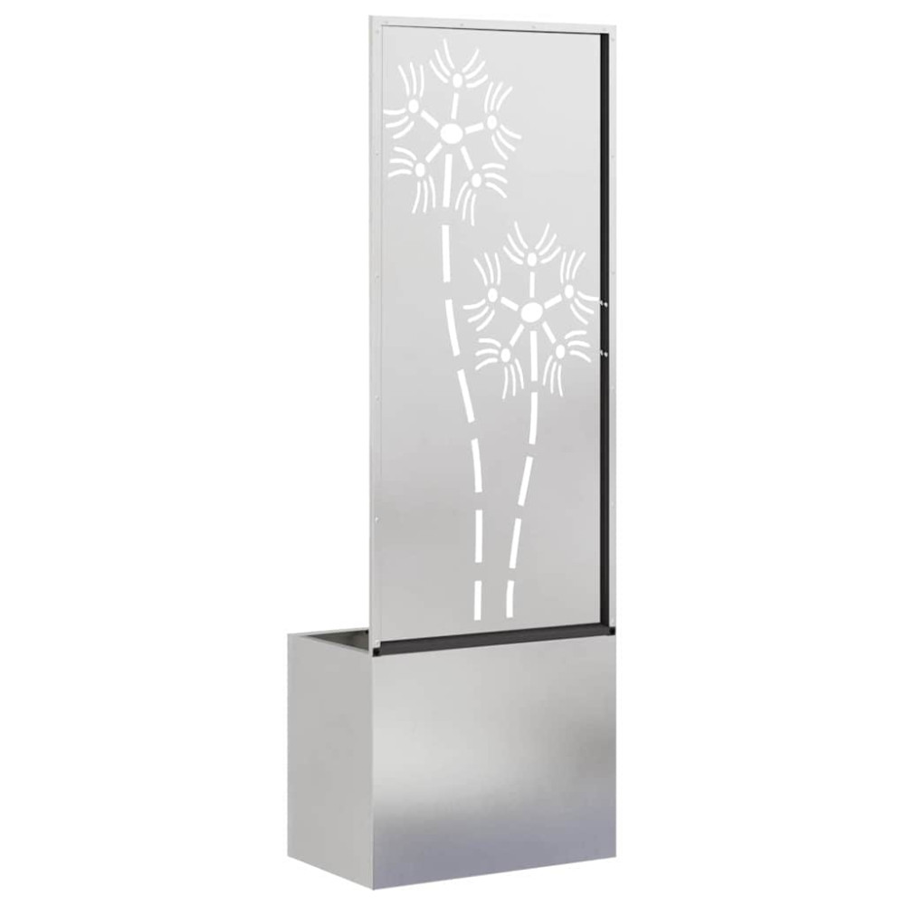 Produktbild för Trädgårds integritetsskärm Silver 50 x 150 cm Rostfritt stål