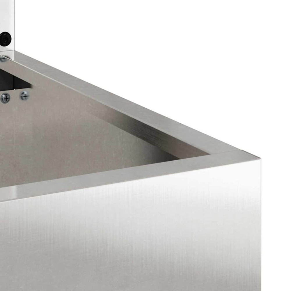 Produktbild för Trädgårds integritetsskärm Silver 50 x 150 cm Rostfritt stål
