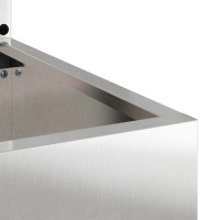 Produktbild för Trädgårds integritetsskärm Silver 50 x 150 cm Rostfritt stål